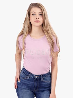 Women's Guess Pink  Izaga T-shirt