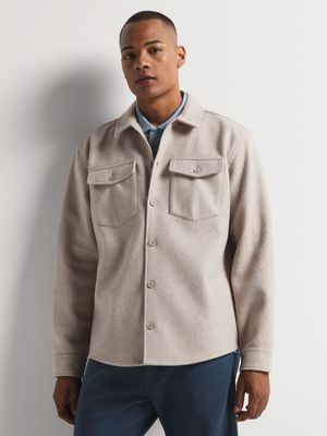 Men's Markham Melton Oatmeal Overshirt