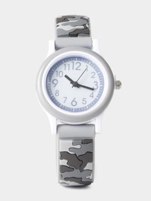 Boy's Grey Camo Watch