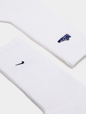 Nike Unisex Everyday Plus Dunk Patch W hite Socks