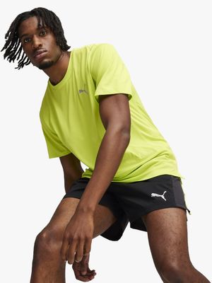 Mens Puma Run Favourite Velocity Lime Tee