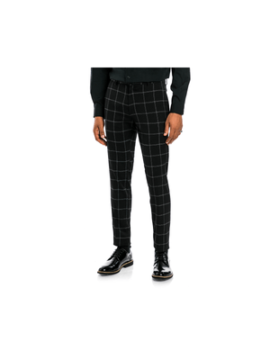 Men's Markham Skinny Windowpane Black/White Check Trouser