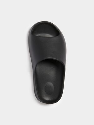 Jet Older Boys Black Chunky Slide