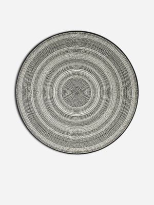 Essenza Round Outdoor Carpet Black 200cm