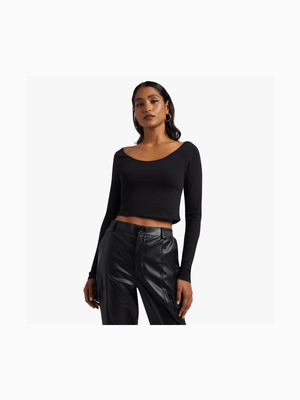 Y&G Cropped Scoop Neck Top