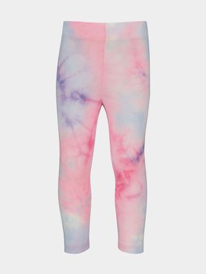 Older Girls Leggings with Tie Dye Print