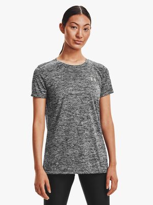 Womens Under Armour Tech Twist Short Sleeve Grey Tee