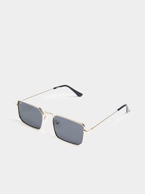 Redbat Unisex Rectangle Gold Sunglasses