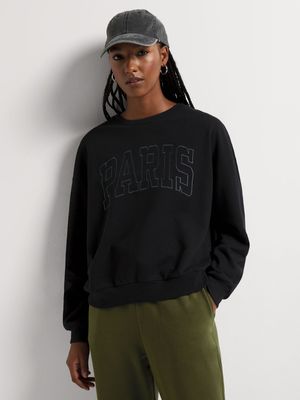 Paris Graphic Sweat Top