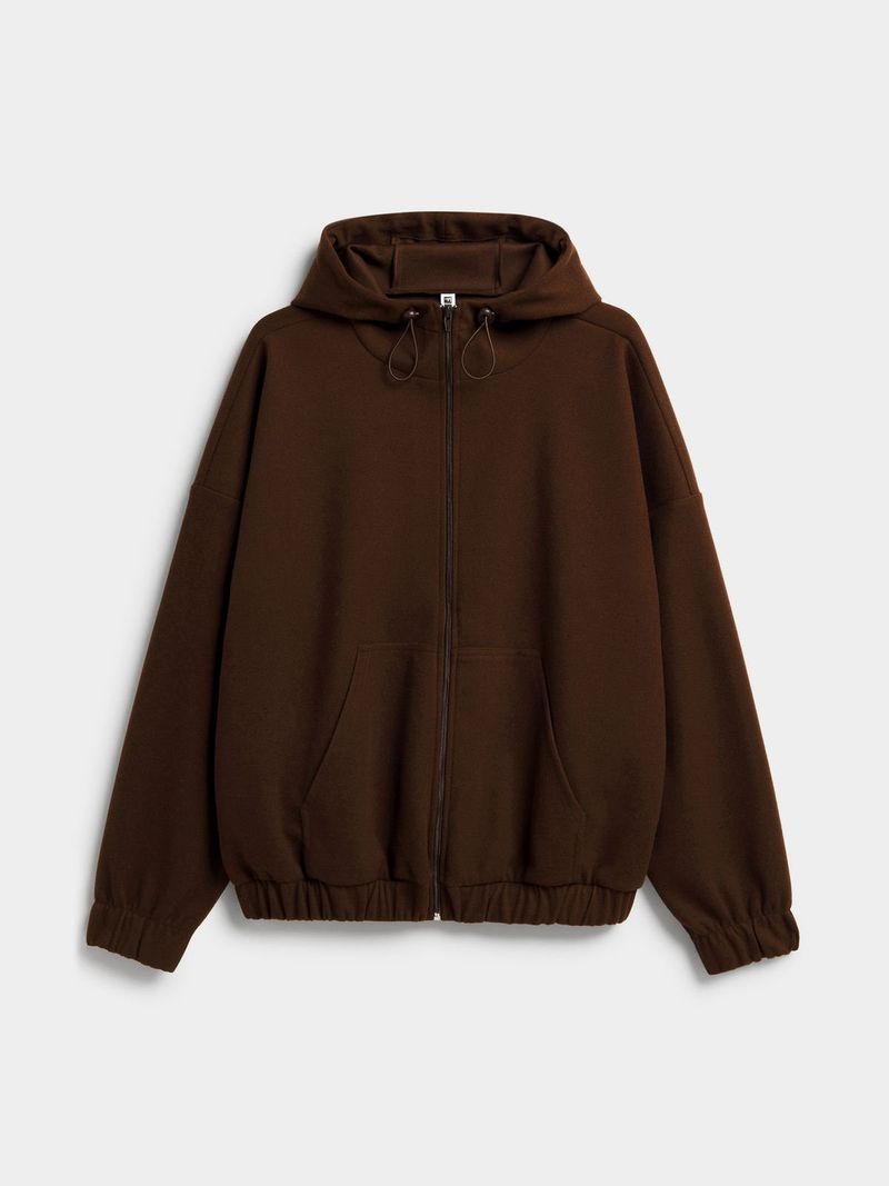 Men's Brown Melton Hoodie - Bash.com