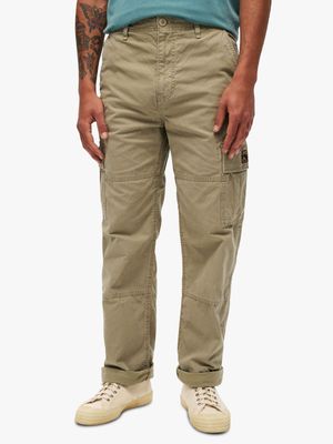 Men's Superdry Beige Baggy Cargo Pants