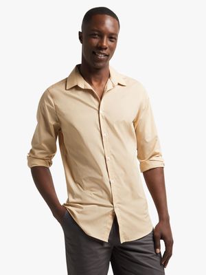 Jet Men's Stone Long Sleeve Poplin Shirt