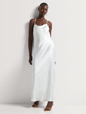 Luella Draped Satin Slip Dress