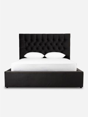 Avery Bed F/Guard Velvet Charcoal Standard Length