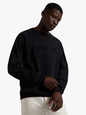 Men's Union-DNM Engineered Crew Black Sweat