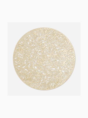 placemat pvc vines gold 38cm