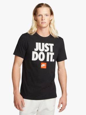 Mens Nike Sportswear Just Do It Black/White Tee