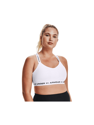 Womens Under Armour Crossback Low Impact White Sports Bra