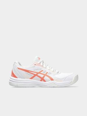 Womens Asics Court Slide White/Sun Coral Shoes