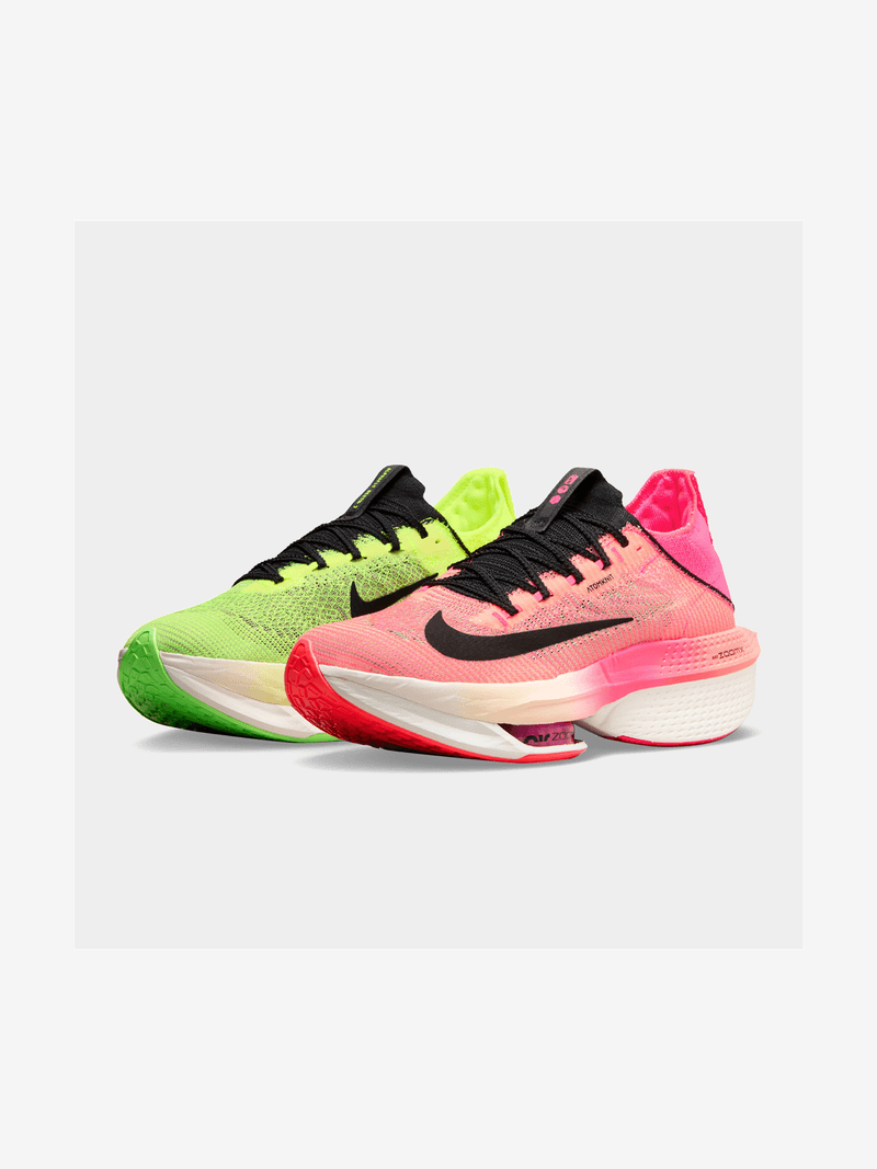 Mens Nike Air Zoom Alphafly Next 2 Yellow Pink Running Shoes Bash