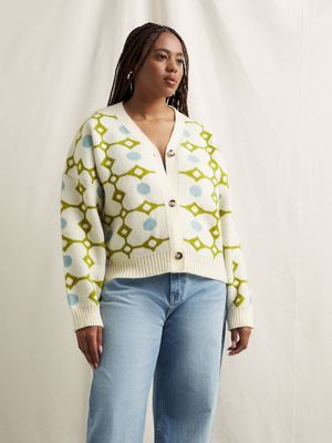 Women's Canvas Design Cardi