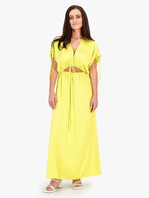 Women's Rosey & Vittori Lemon Emilia Cut Out Dress