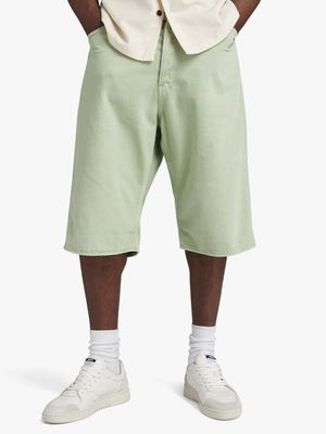 G-Star Men's Bam Green Denim Shorts