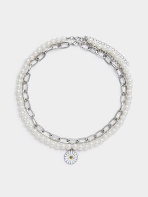 Women's Daisy Pearl Necklace