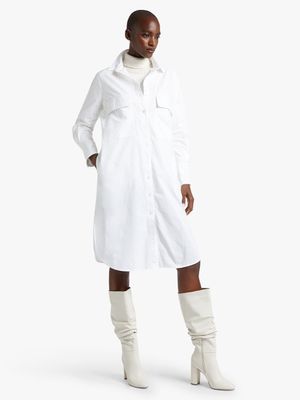 Utility Pocket Shirt Dress