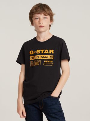 Kid's G-star Black Regular T-Shirt