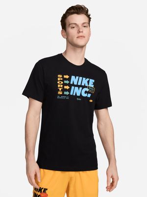 Mens Nike Dri-Fit Graphic Black Training Tee