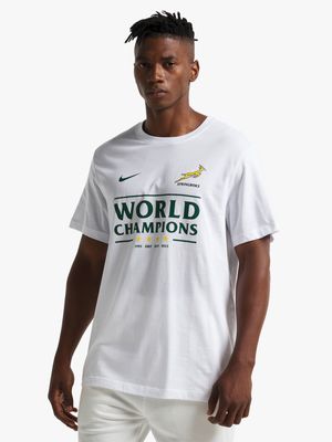 Mens Nike Springboks RWC 23 Winner White Tee