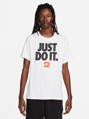 Mens Nike Sportswear Just Do it White Tee