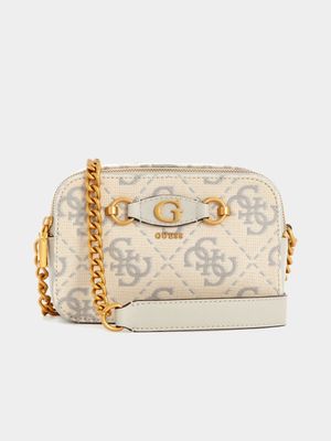 Women's Guess White  Izzy Camera Bag