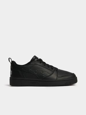 Mens Puma Rebound V6 Low Black Sneaker