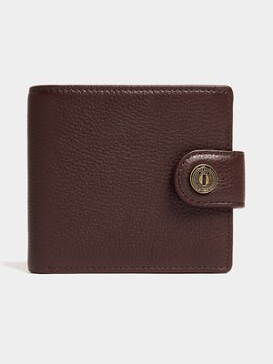 Fabiani Men's Brown Pebble Leather Bifold Wallet