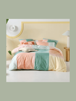 linen house mattoni duvet cover set multi