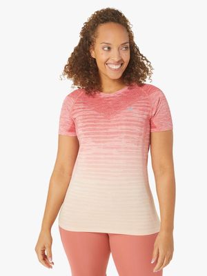 Womens Asics Seamless Short Sleeve Peach Top