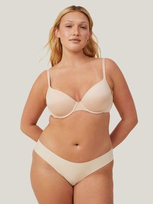 Women's Cotton On Beige The Invisible Cheeky Briefs