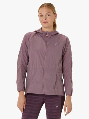 Womens Asics Road Packable Mauve Jacket