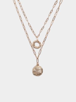 Double Strand Ring & Coin Necklace