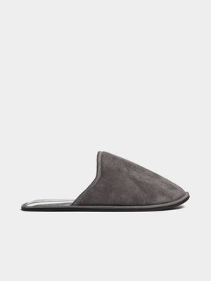 Jet Men's Grey Slip On Mule Slippers