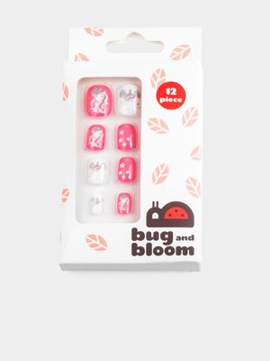 Girl's Pink Unicorn Nail Set