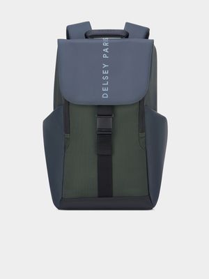 Delsey Green Securflap 16 Backpack