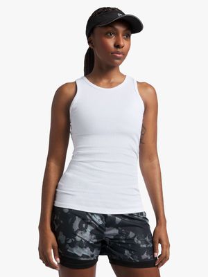 Womens TS White Ribbed Vest