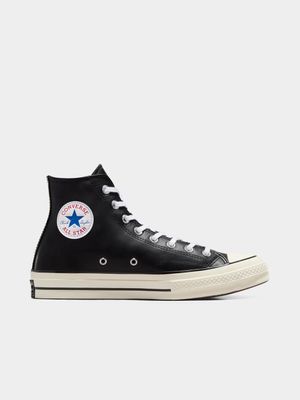 Converse Men's Chuck 70 Mid Leather Black Sneaker