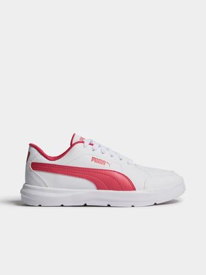 Junior Puma Evolve Court White/Pink Sneaker