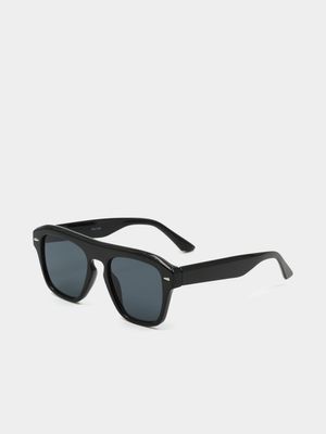 MKM BLACK RETRO WAYFARER SUNGLASSES