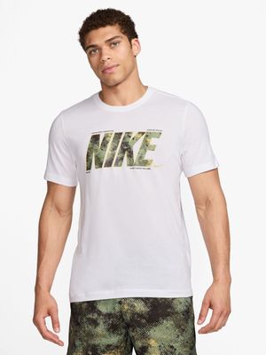 Mens Nike Dri-Fit Camo White Tee