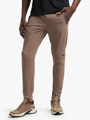 Mens TS Heatseal Zip 4 Way Stretch Taupe Pants